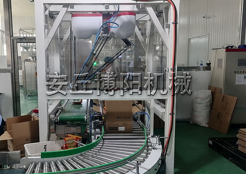 大米自动装箱码垛机 机械手码垛机现场